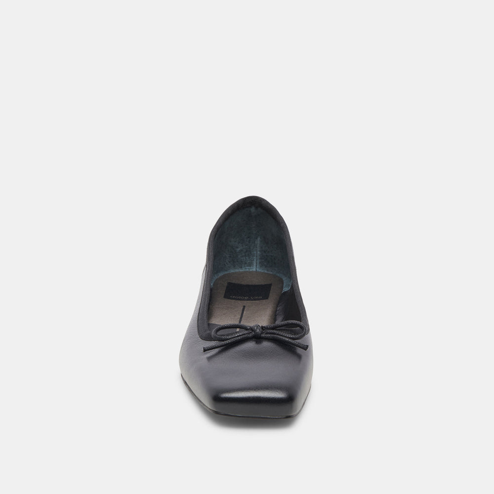 ANISA Ballet Flats Black Leather | Women Dolce Vita