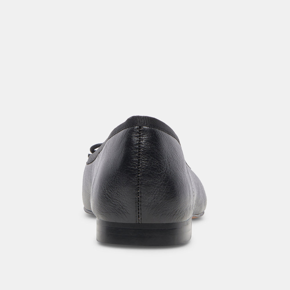 ANISA Ballet Flats Black Leather | Women Dolce Vita