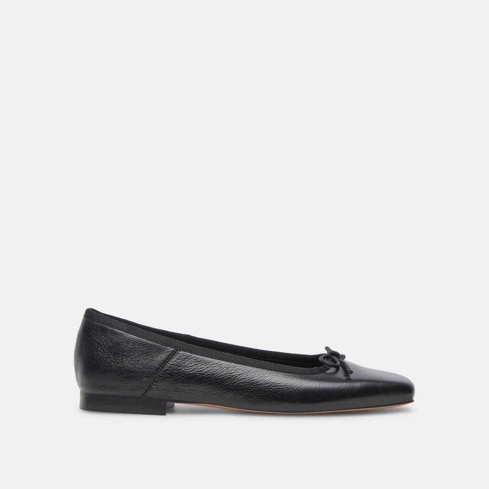 ANISA Ballet Flats Black Leather | Women Dolce Vita