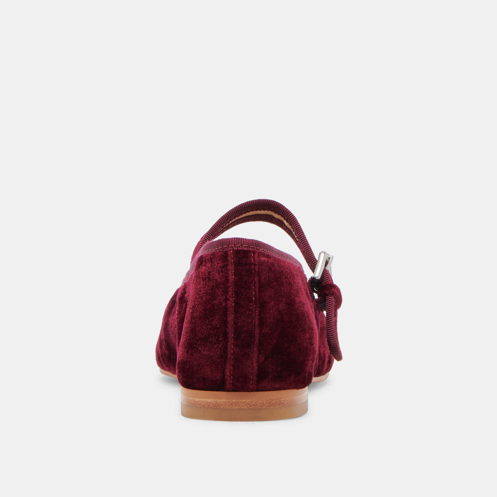 ROSLYN BALLET FLATS WINE VELVET | Dolce Vita Women