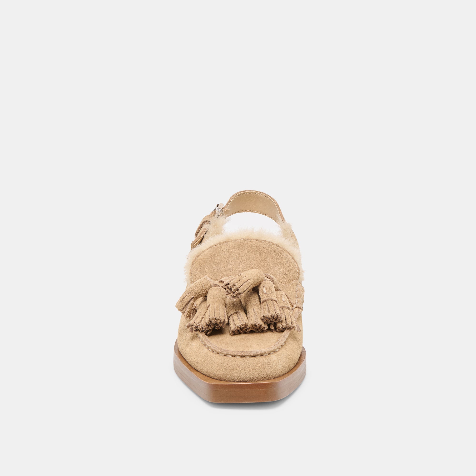 Hamlit Plush Dk Taupe Suede Loafers | Women Dolce Vita
