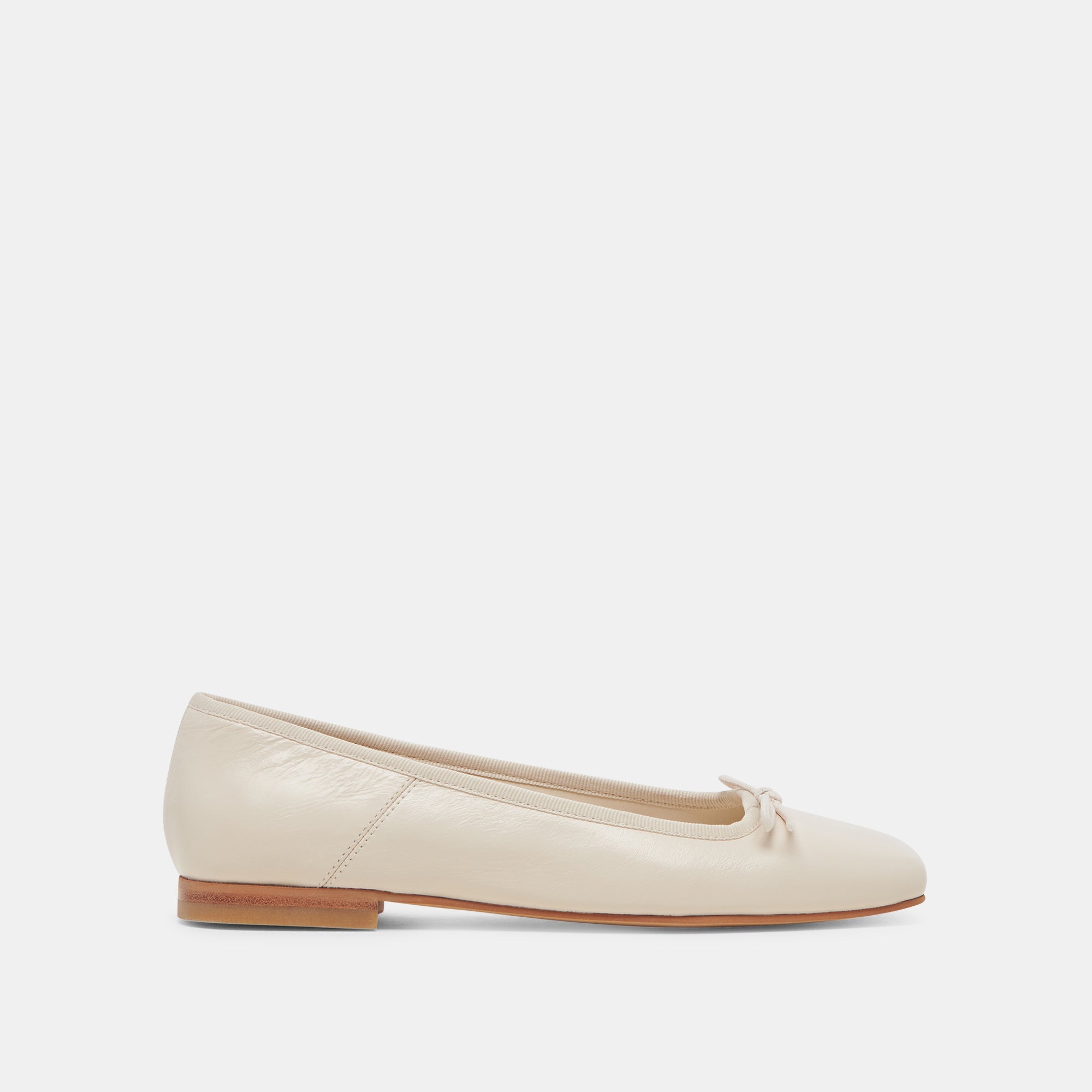 Anisa Ballet Flats CREME CRINKLE PATENT | Women Dolce Vita