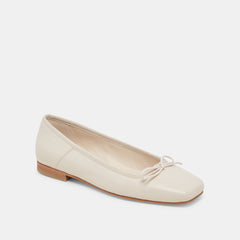 Anisa Ballet Flats CREME CRINKLE PATENT | Women Dolce Vita