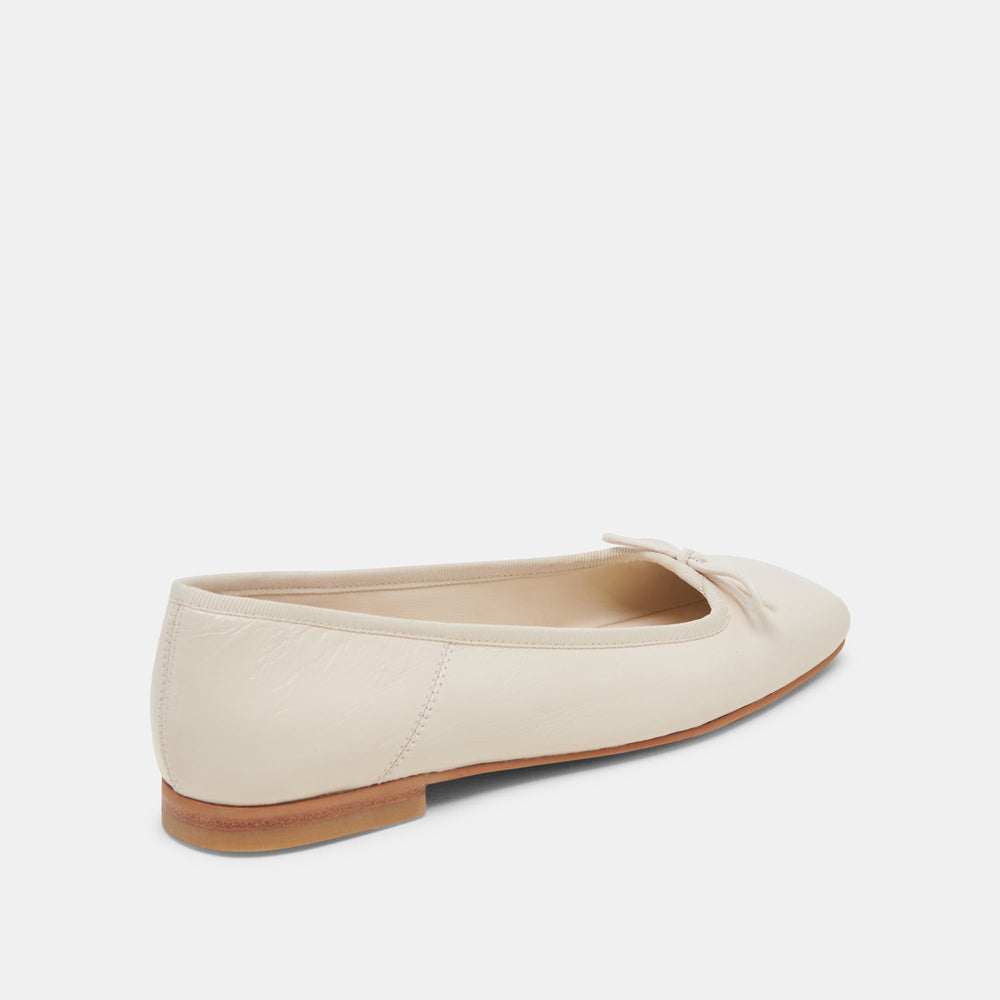 Anisa Ballet Flats CREME CRINKLE PATENT | Women Dolce Vita