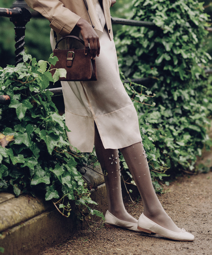 Anisa Ballet Flats CREME CRINKLE PATENT | Women Dolce Vita