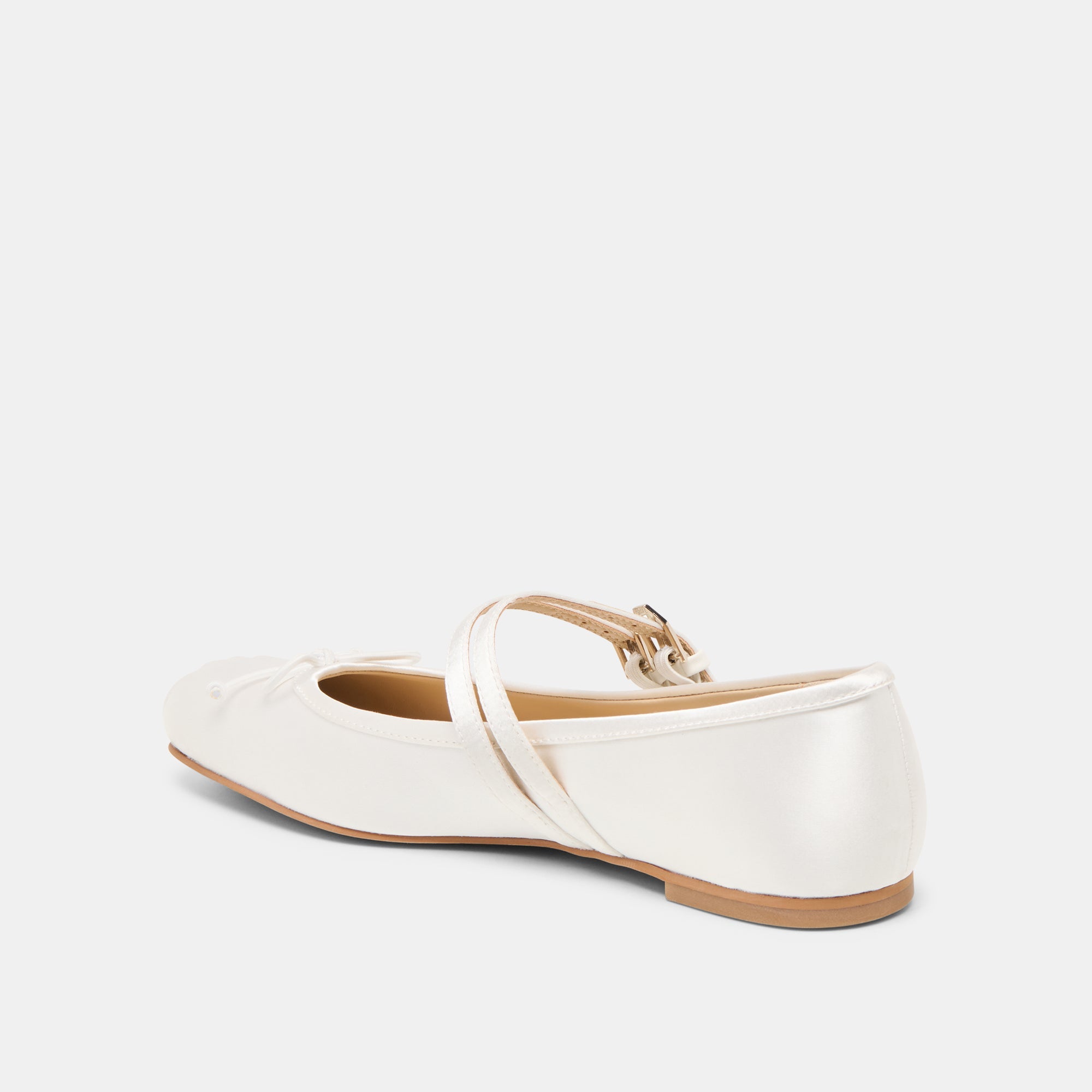 Gibsen True White Satin Ballet Flats | Dolce Vita Women