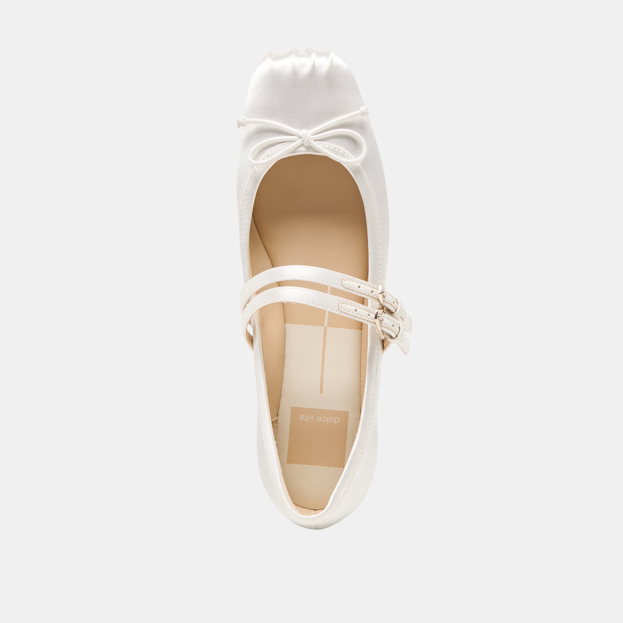 Gibsen True White Satin Ballet Flats | Dolce Vita Women