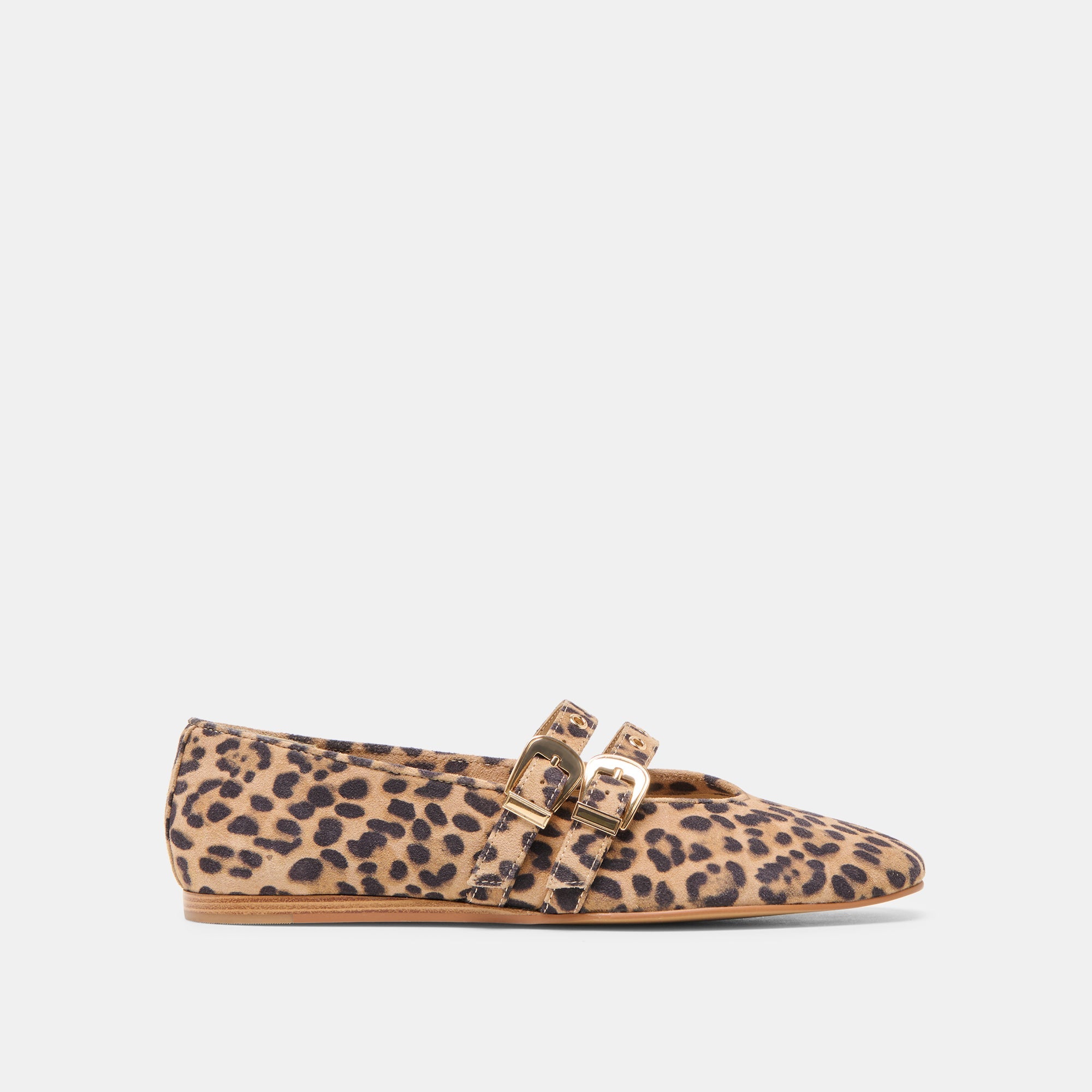 Baylee Grommet Dk Leopard Printed Suede Ballet Flats | Dolce Vita Women