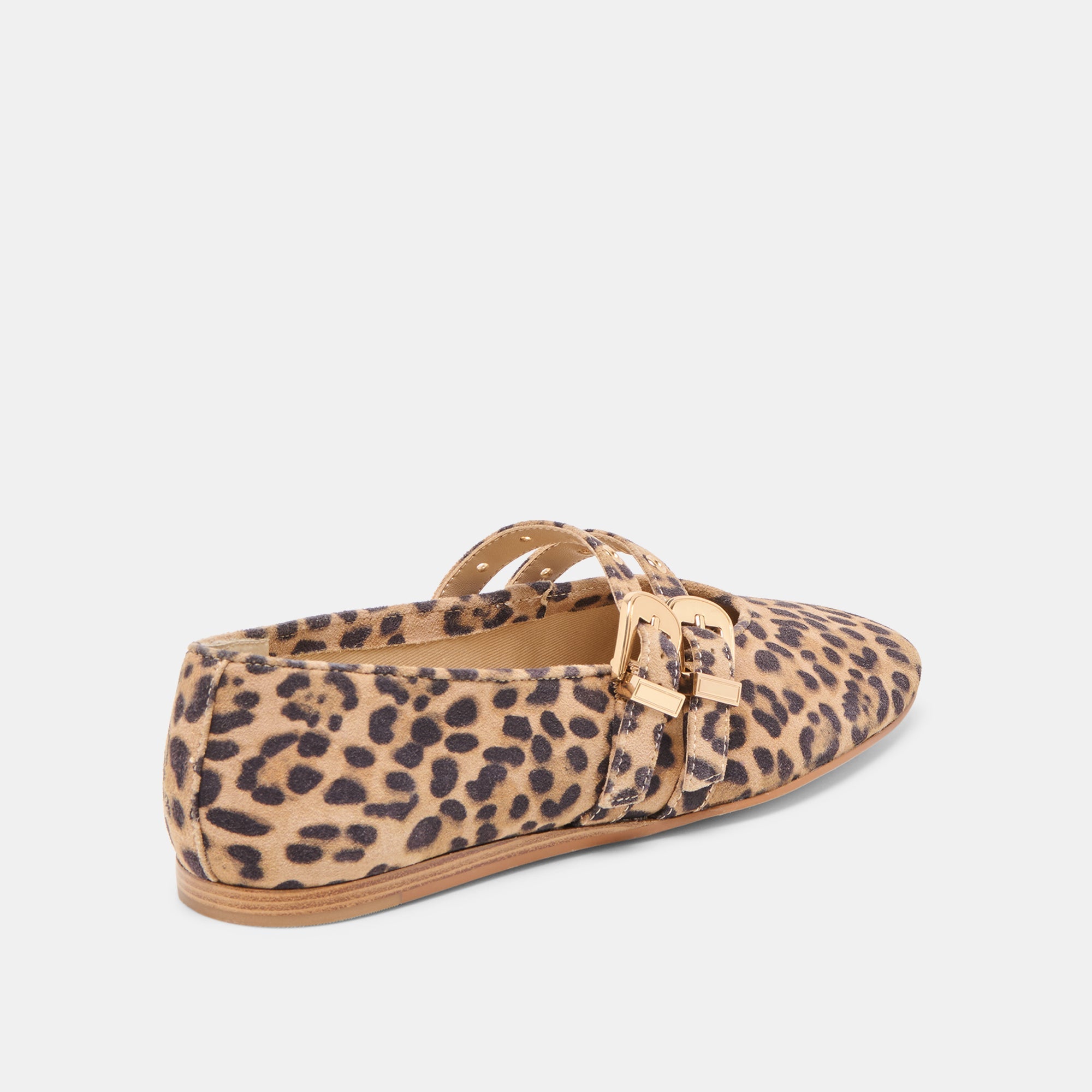 Baylee Grommet Dk Leopard Printed Suede Ballet Flats | Dolce Vita Women