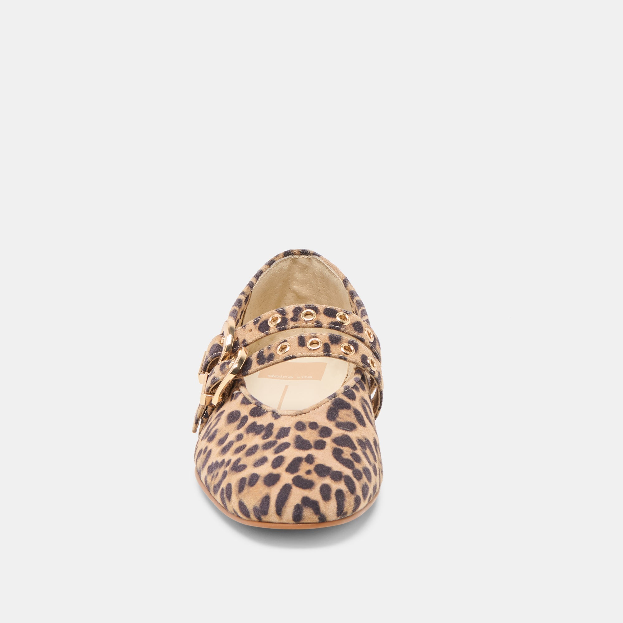Baylee Grommet Dk Leopard Printed Suede Ballet Flats | Dolce Vita Women