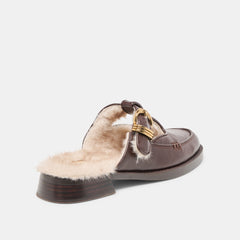 Harlah Plush Chocolate Leather Flats | Dolce Vita Women