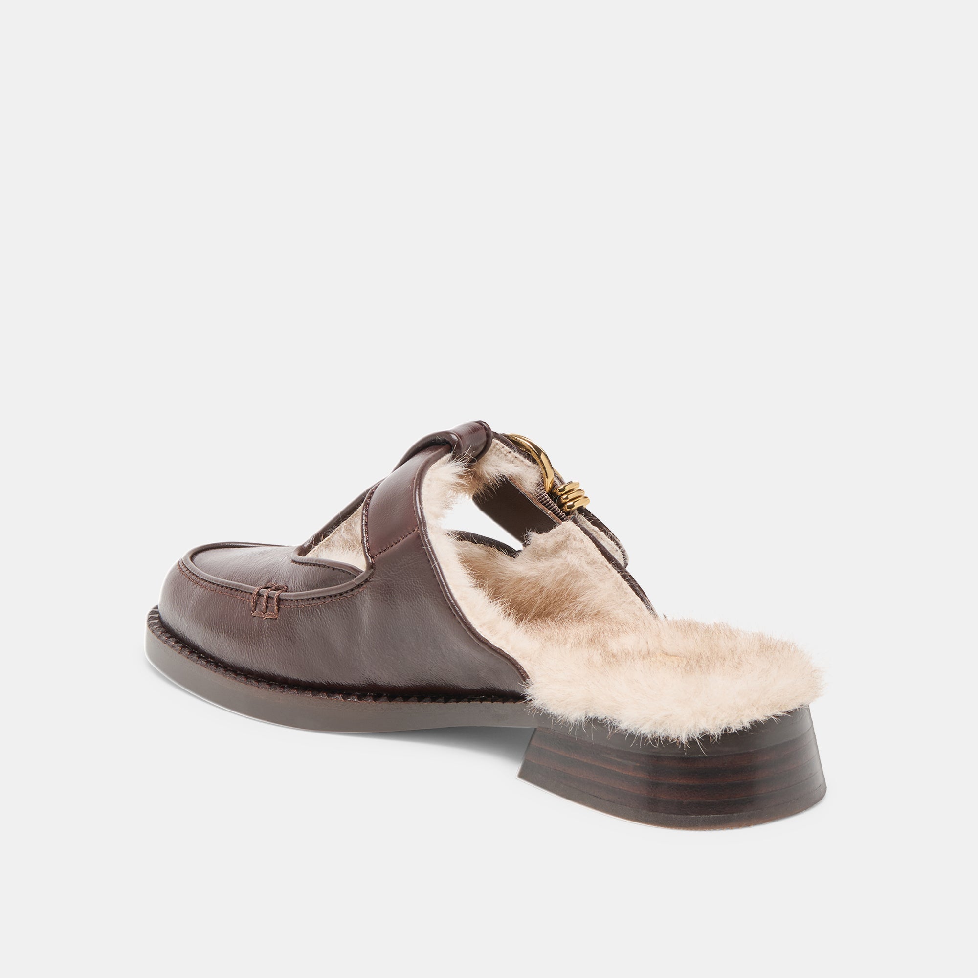 Harlah Plush Chocolate Leather Flats | Dolce Vita Women