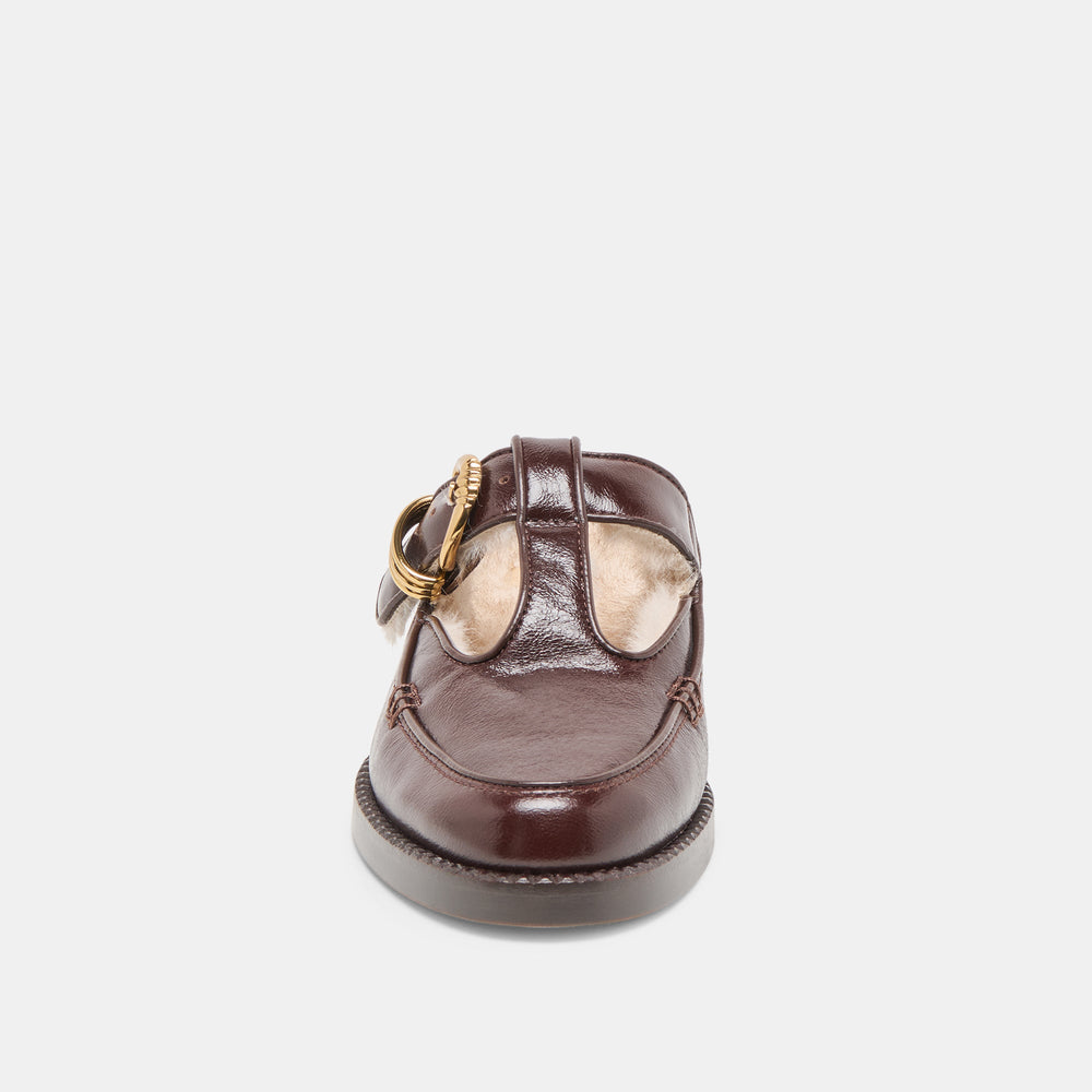 Harlah Plush Chocolate Leather Flats | Dolce Vita Women