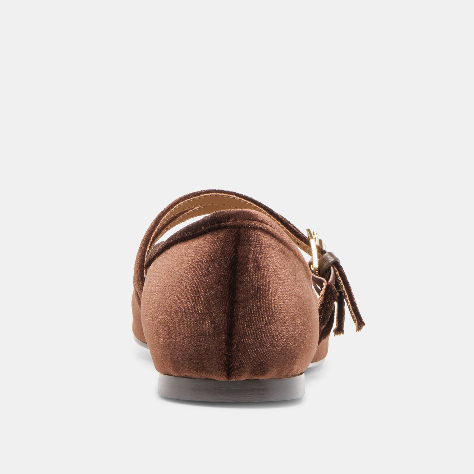 Gibsen Chocolate Velvet Ballet Flats | Women Dolce Vita