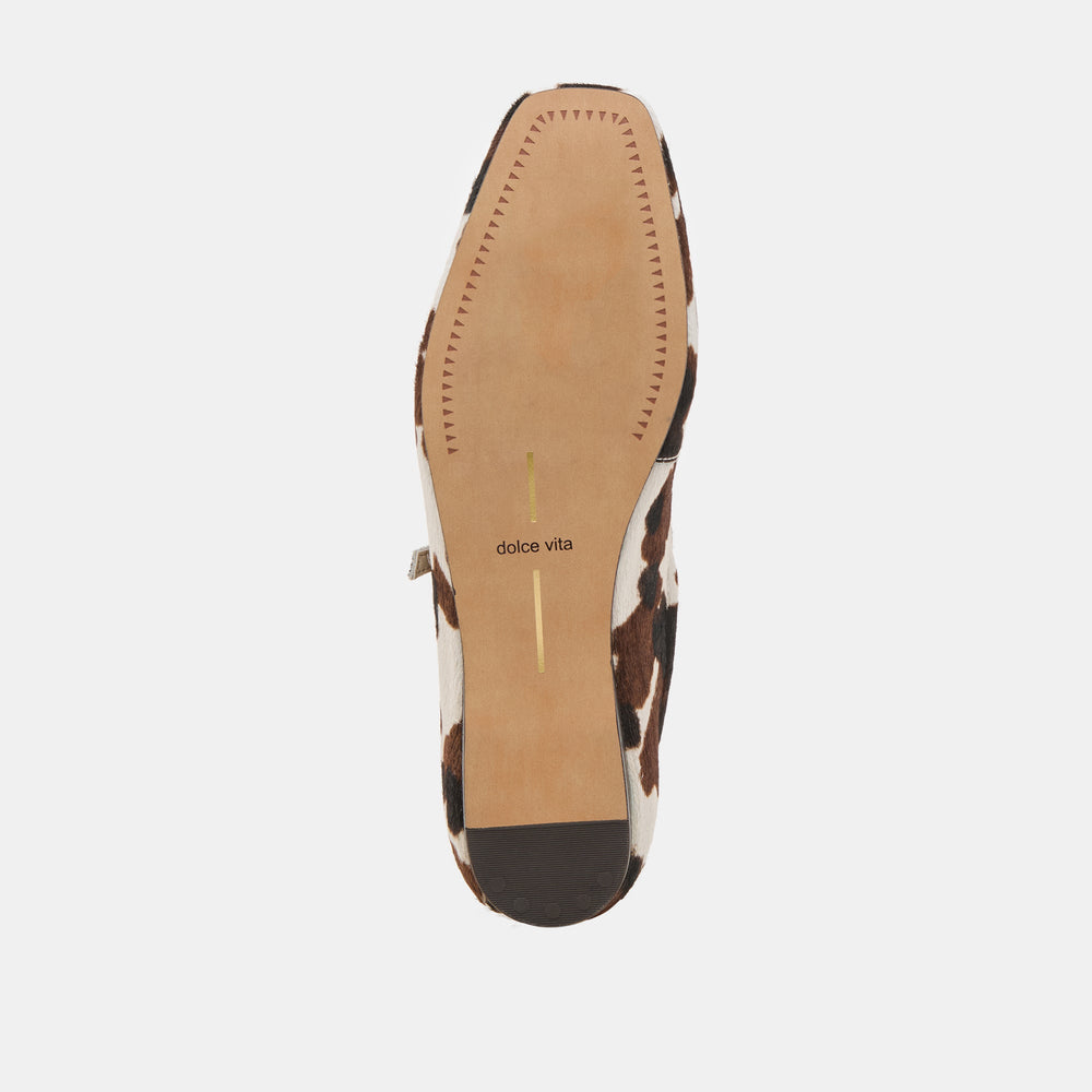 Reyes Cocoa Taurus Calf Hair Ballet Flats | Dolce Vita Women