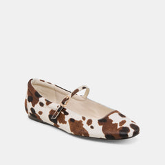 Reyes Cocoa Taurus Calf Hair Ballet Flats | Dolce Vita Women