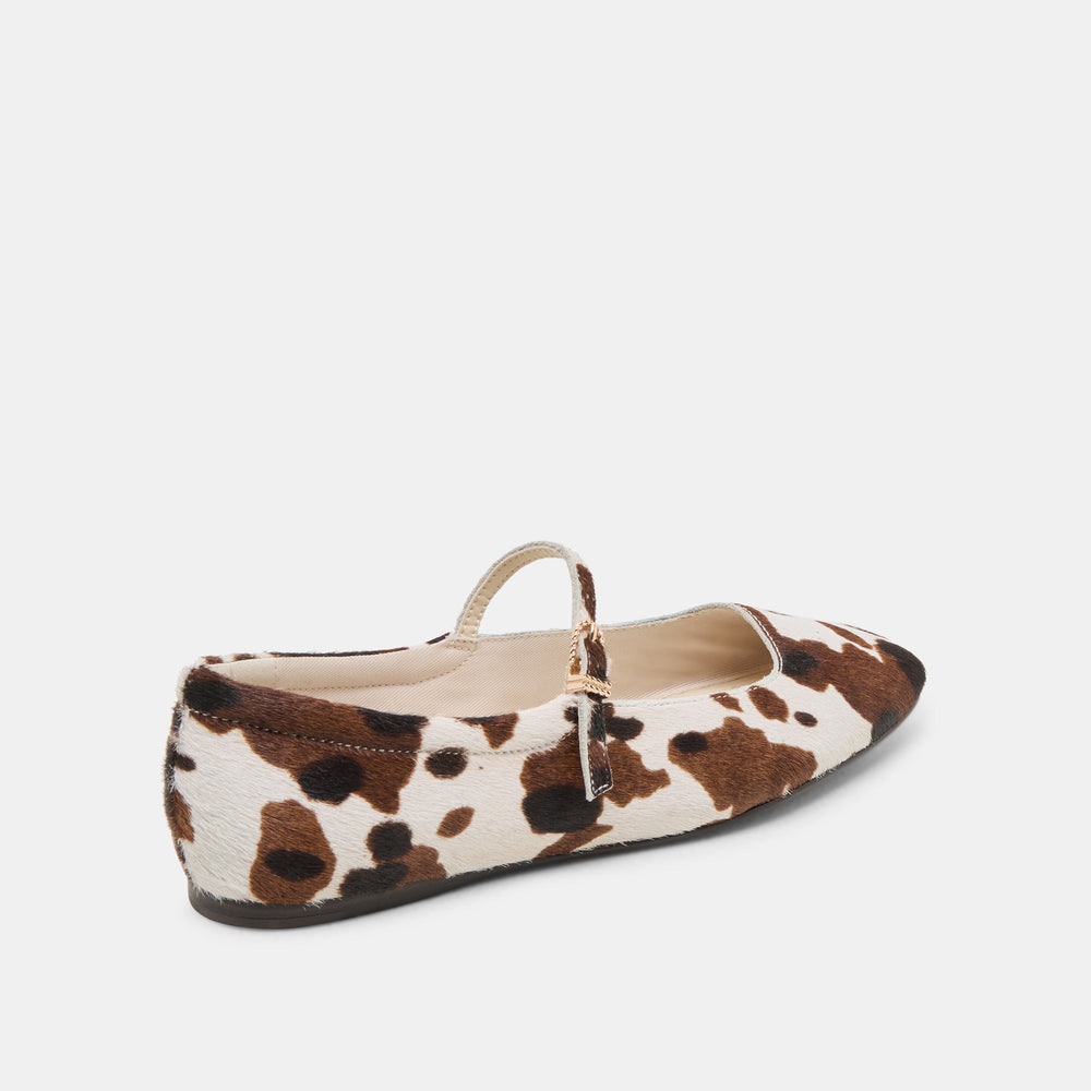 Reyes Cocoa Taurus Calf Hair Ballet Flats | Dolce Vita Women