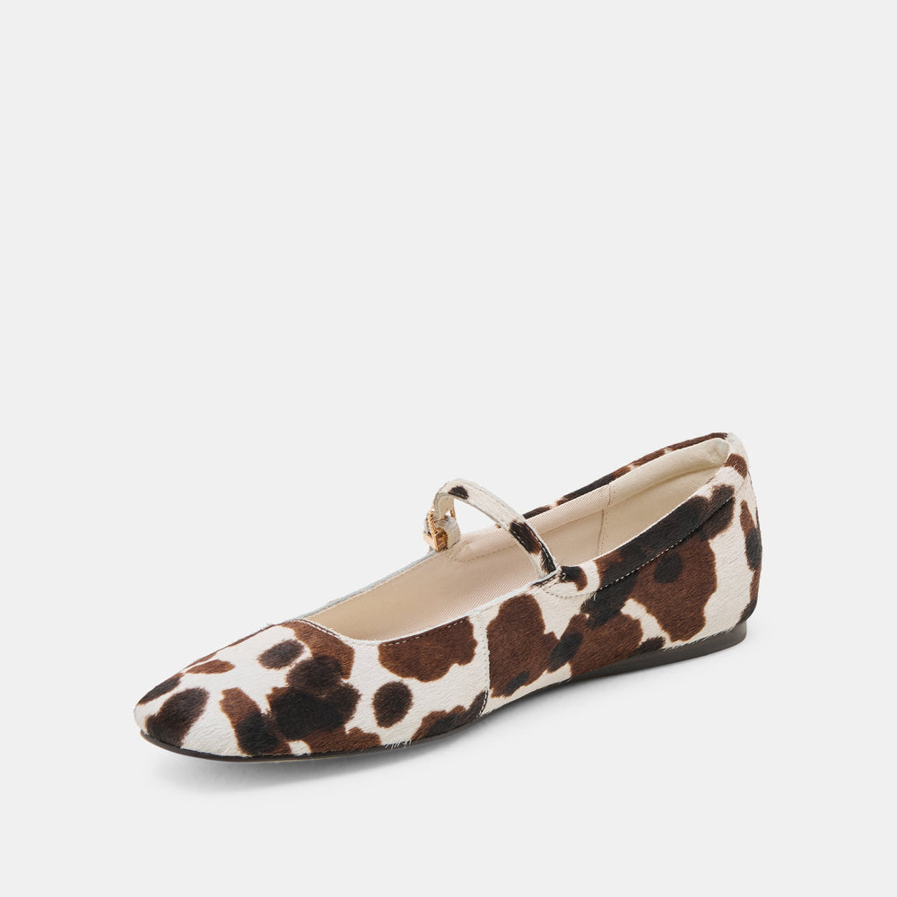 Reyes Cocoa Taurus Calf Hair Ballet Flats | Dolce Vita Women