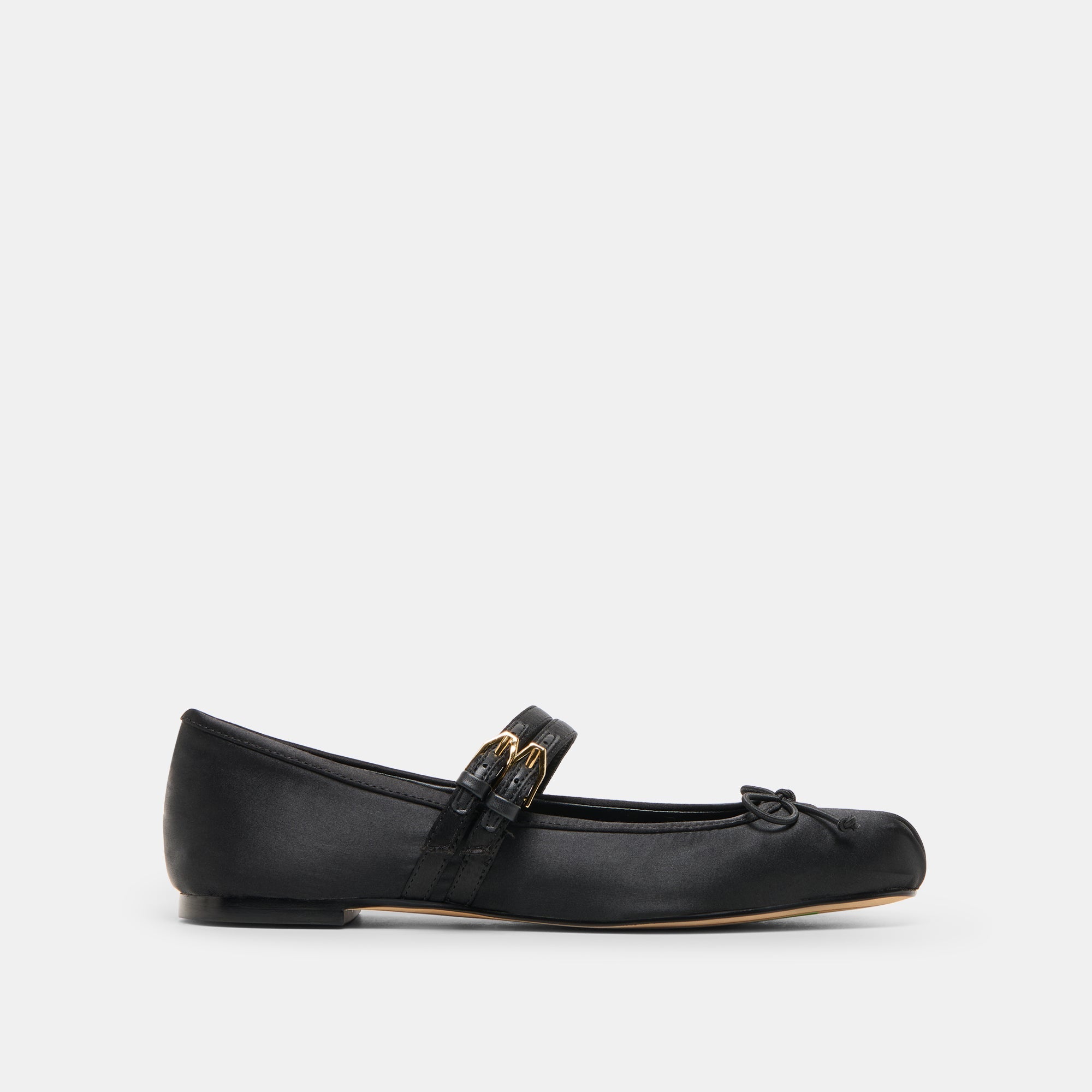 Gibsen Onyx Satin Ballet Flats | Women Dolce Vita