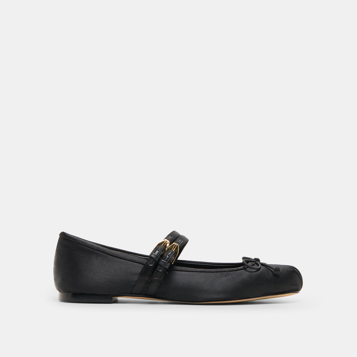 Gibsen Onyx Satin Ballet Flats | Women Dolce Vita