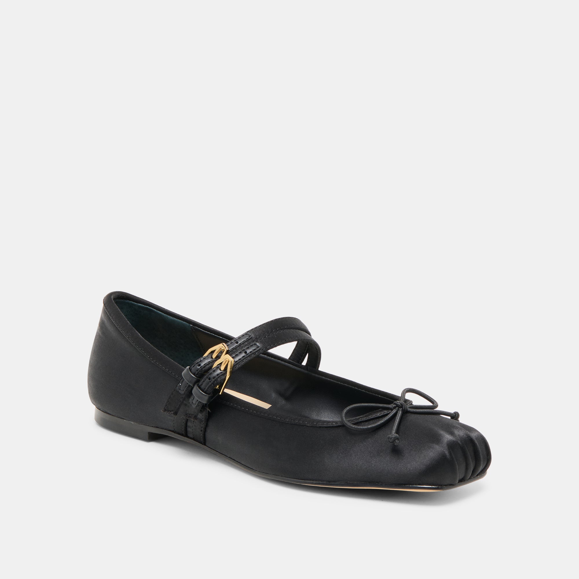 Gibsen Onyx Satin Ballet Flats | Women Dolce Vita