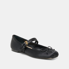 Gibsen Onyx Satin Ballet Flats | Women Dolce Vita