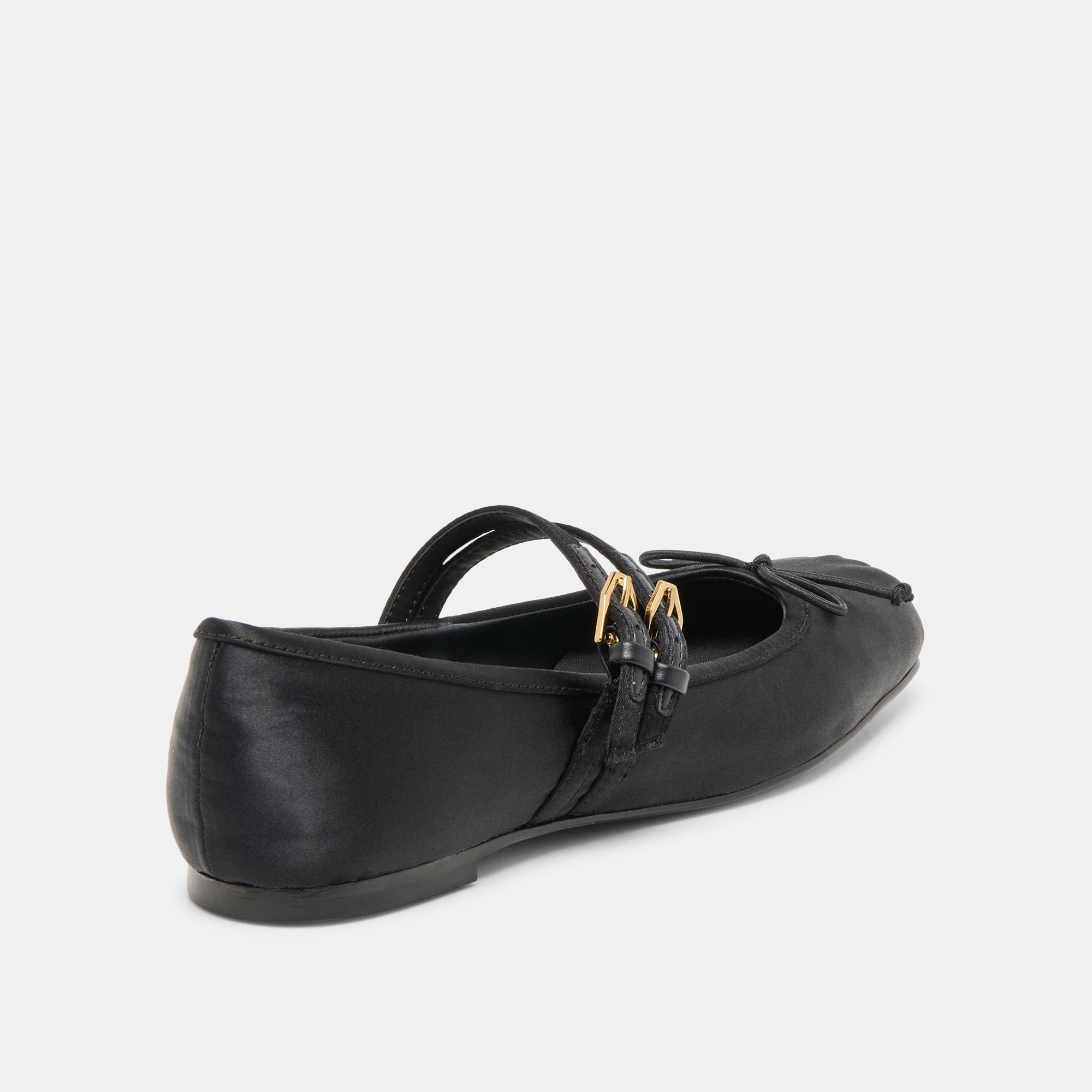 Gibsen Onyx Satin Ballet Flats | Women Dolce Vita