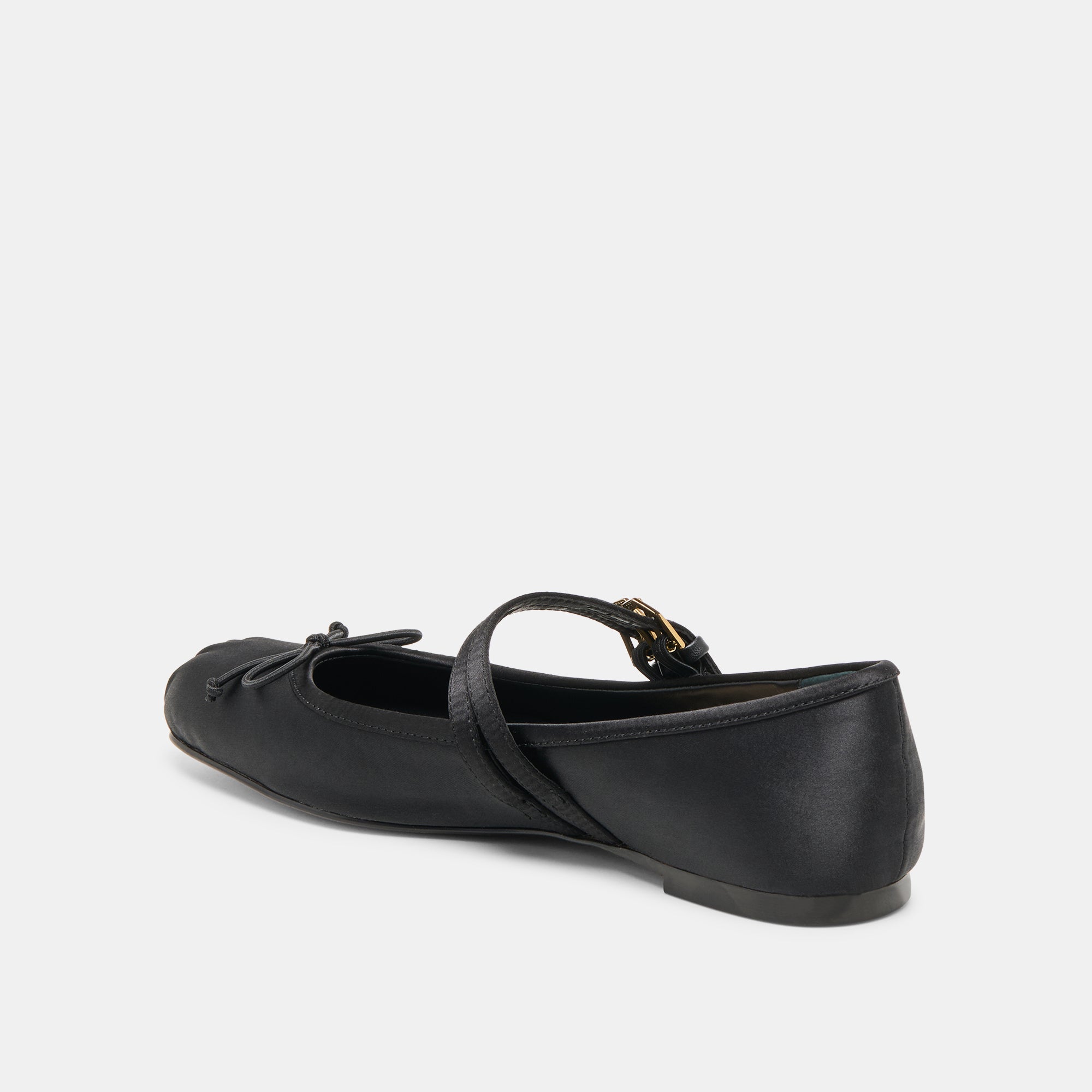 Gibsen Onyx Satin Ballet Flats | Women Dolce Vita