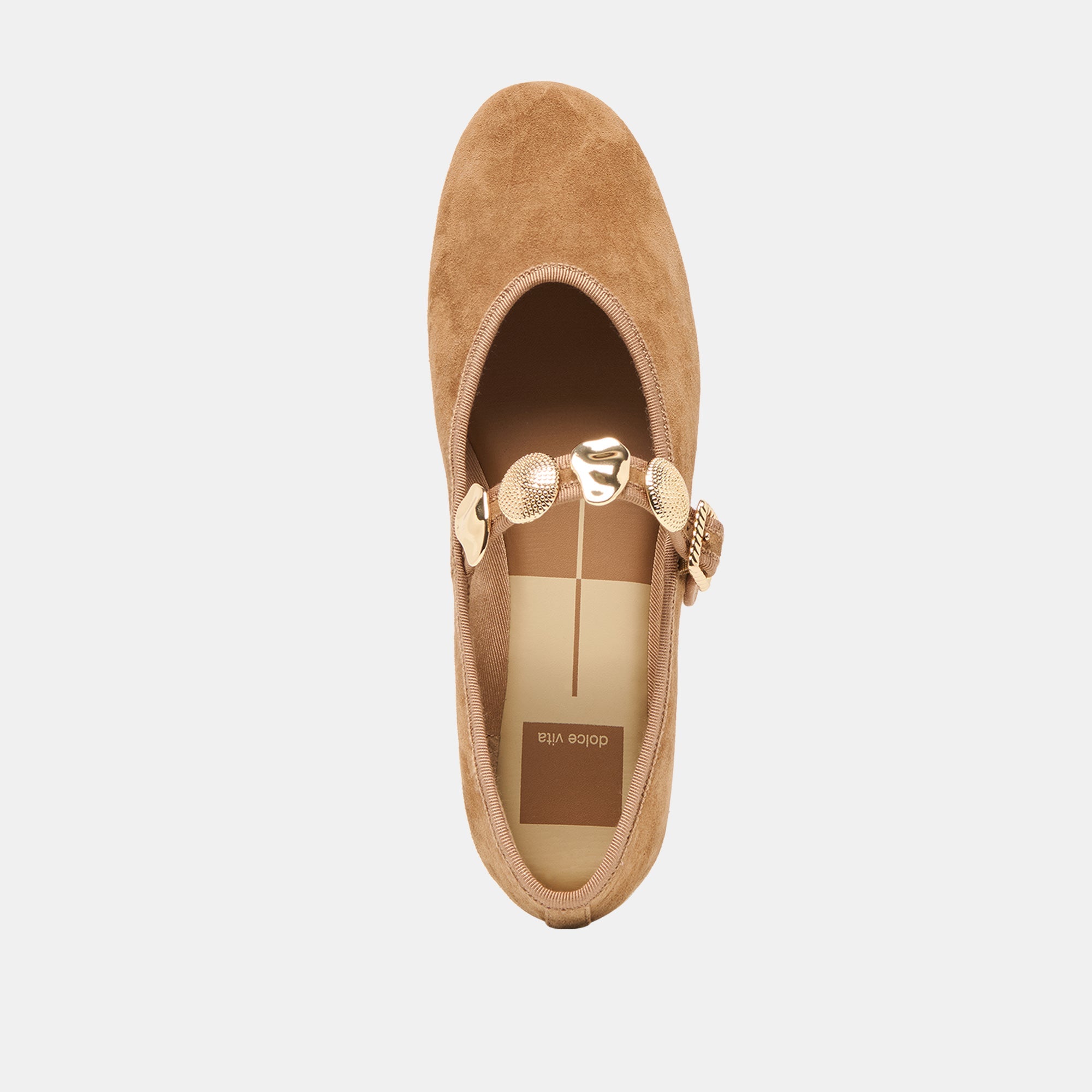Relan Lt Brown Suede Ballet Flats | Dolce Vita Women