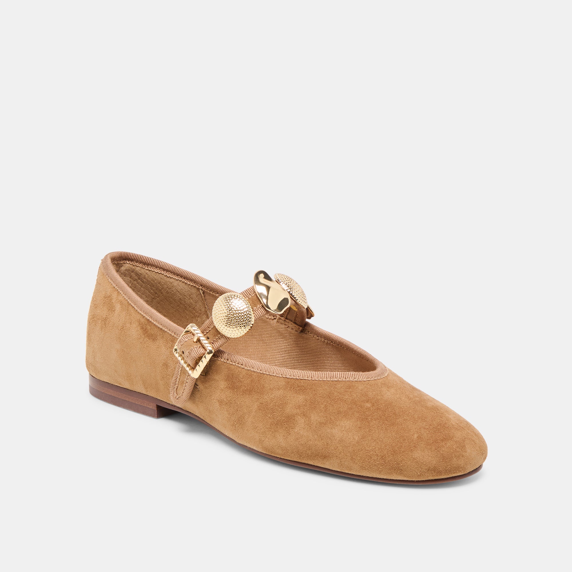 Relan Lt Brown Suede Ballet Flats | Dolce Vita Women