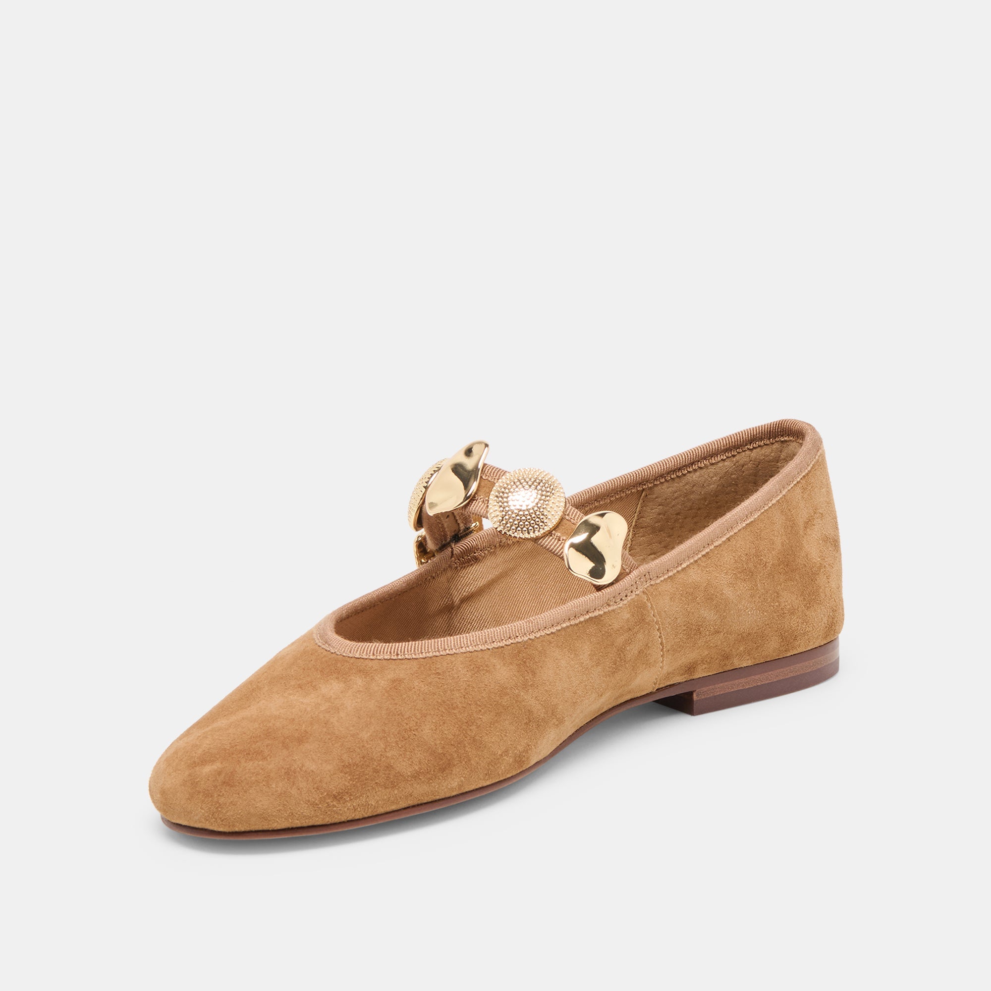 Relan Lt Brown Suede Ballet Flats | Dolce Vita Women