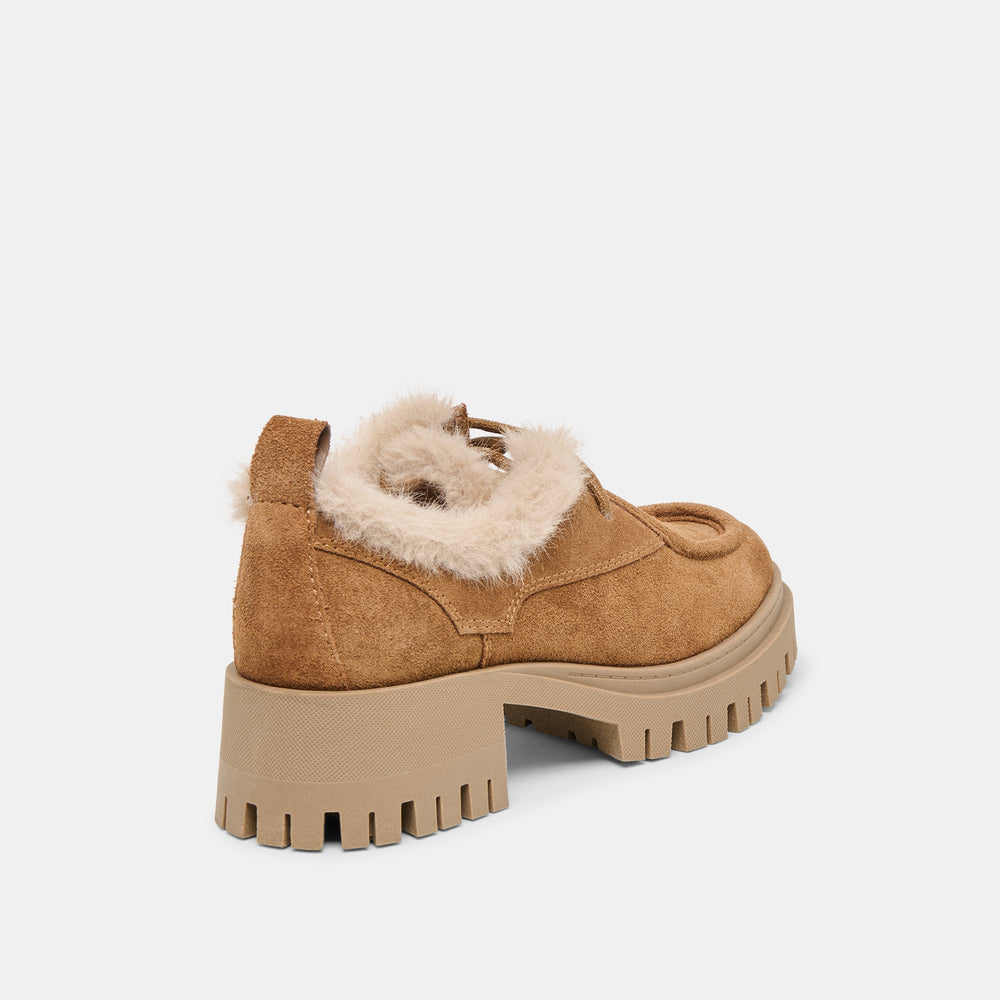 Milza Plush Lt Brown Suede Loafers | Dolce Vita Women