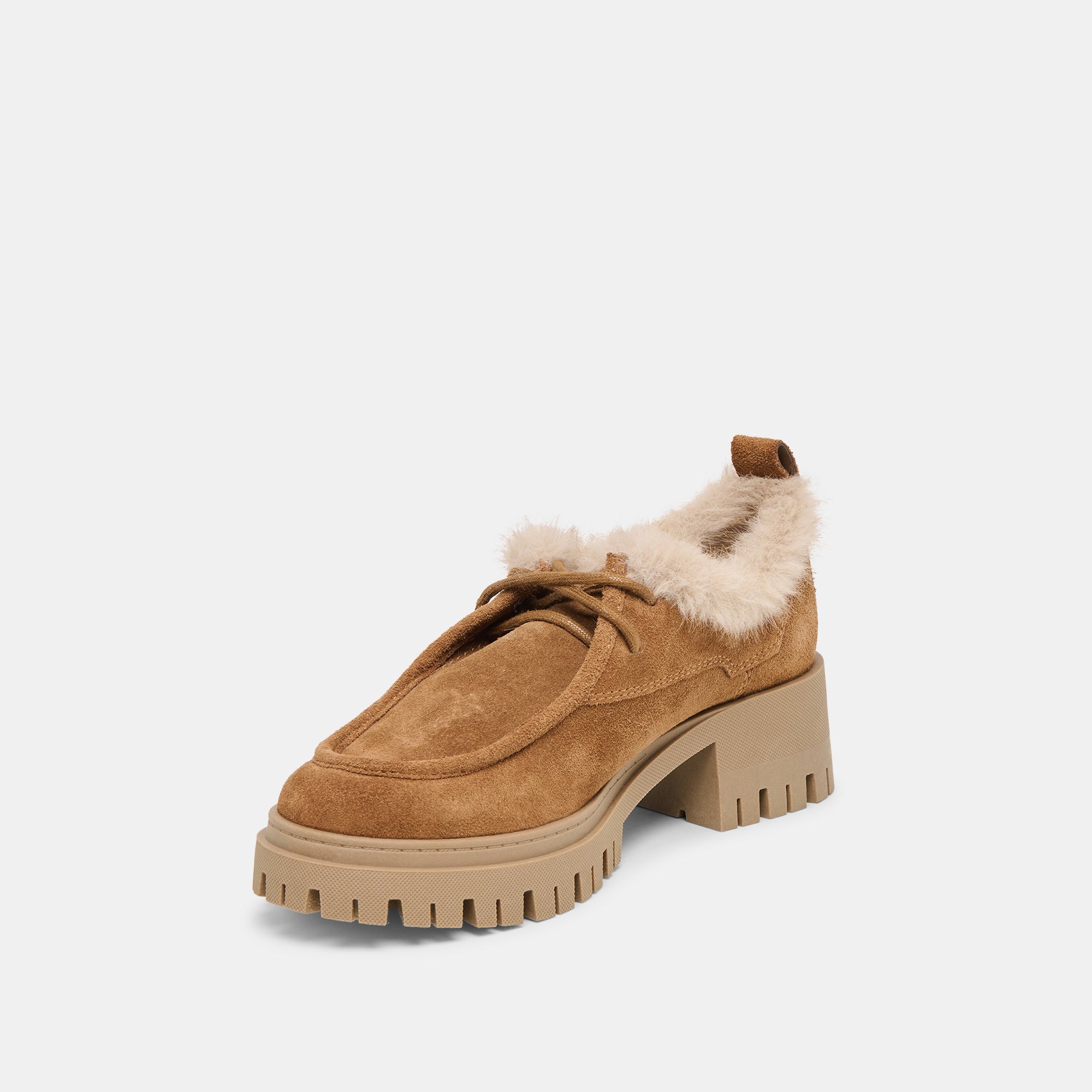 Milza Plush Lt Brown Suede Loafers | Dolce Vita Women