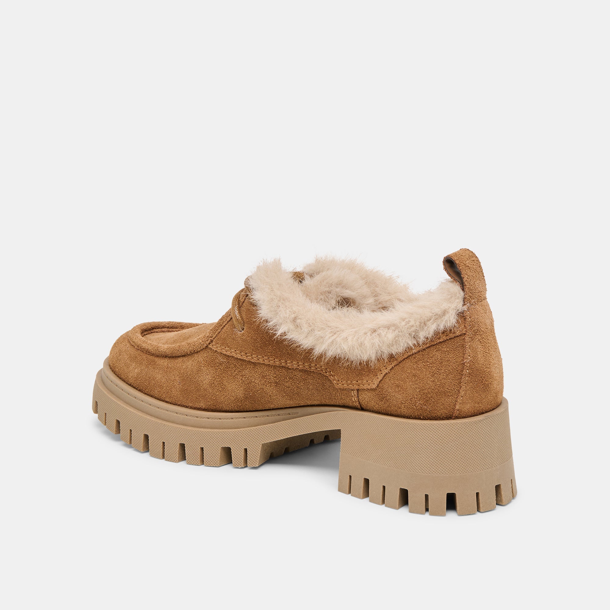 Milza Plush Lt Brown Suede Loafers | Dolce Vita Women