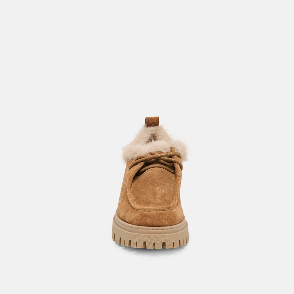 Milza Plush Lt Brown Suede Loafers | Dolce Vita Women