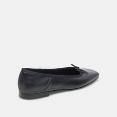 ANISA Wide Black Leather Ballet Flats | Women Dolce Vita