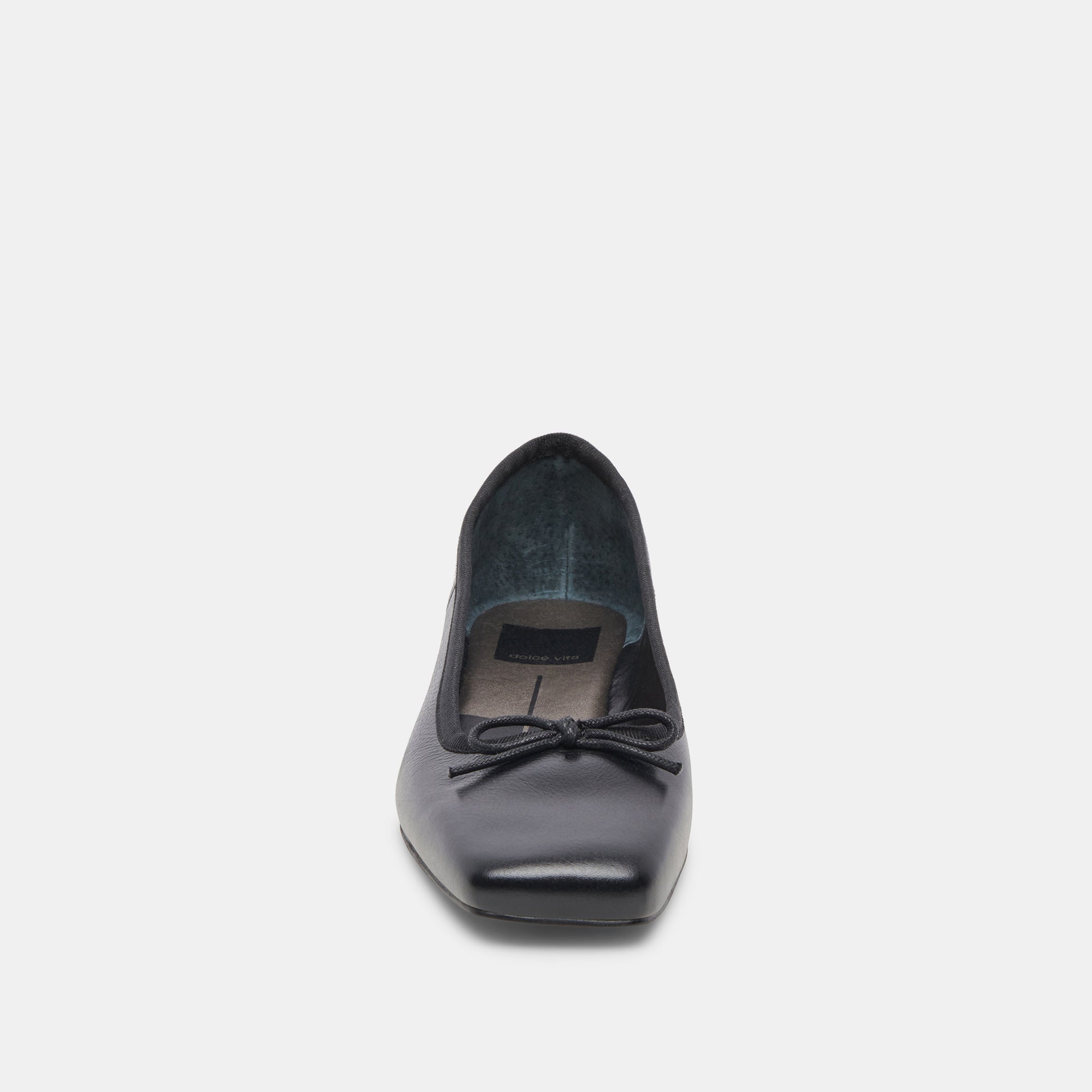 ANISA Wide Black Leather Ballet Flats | Women Dolce Vita