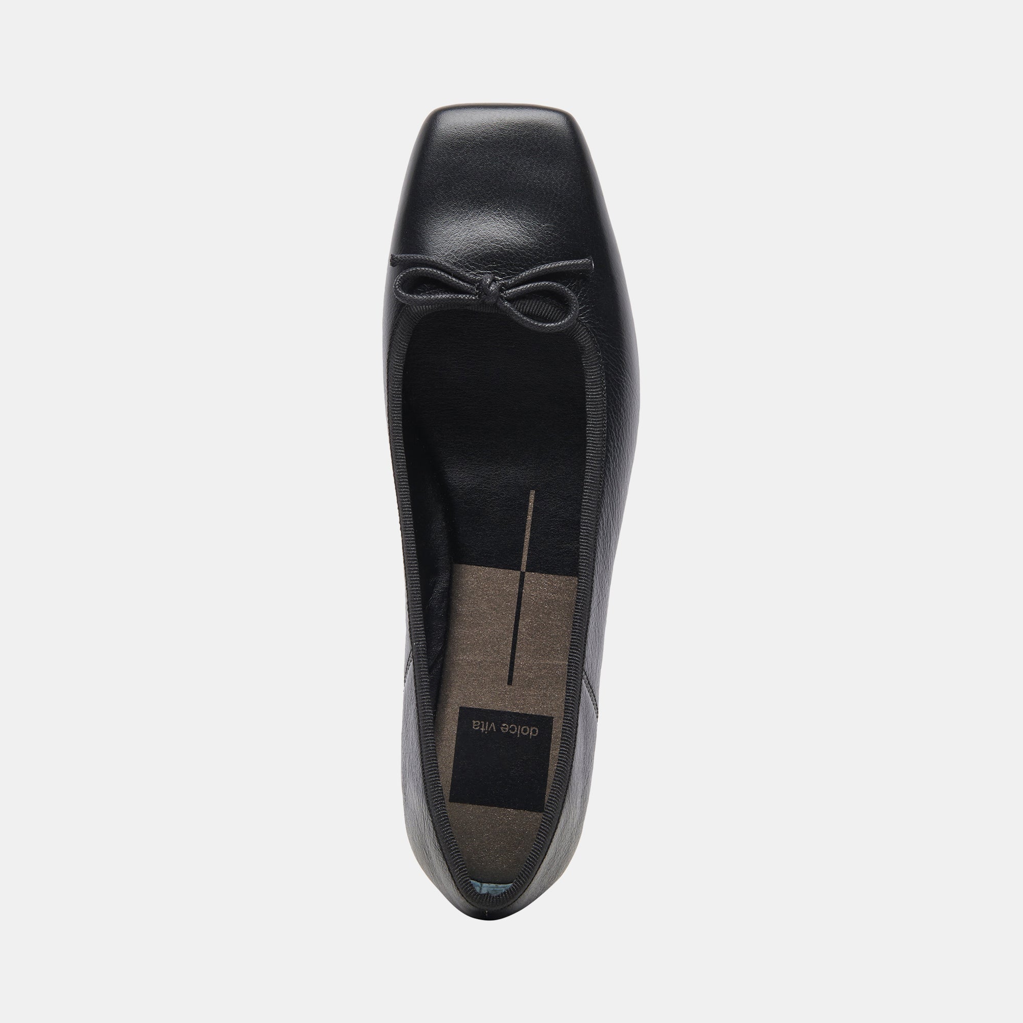 ANISA Wide Black Leather Ballet Flats | Women Dolce Vita