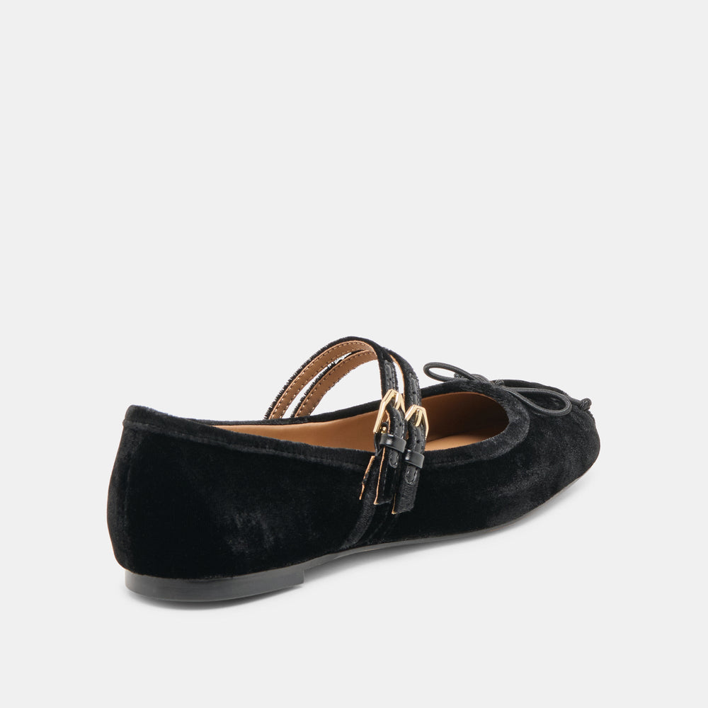 Gibsen Nero Velvet Ballet Flats | Dolce Vita Women