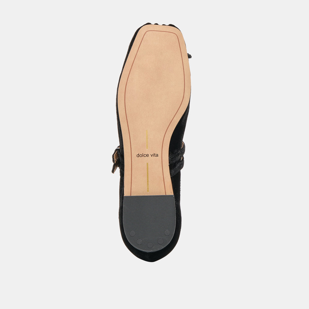 Gibsen Nero Velvet Ballet Flats | Dolce Vita Women