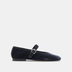 ROSLYN BALLET FLATS DUSTY BLUE VELVET | Women Dolce Vita