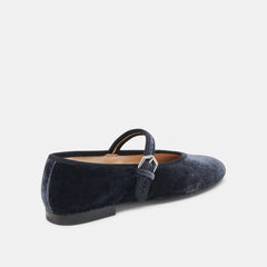 ROSLYN BALLET FLATS DUSTY BLUE VELVET | Women Dolce Vita