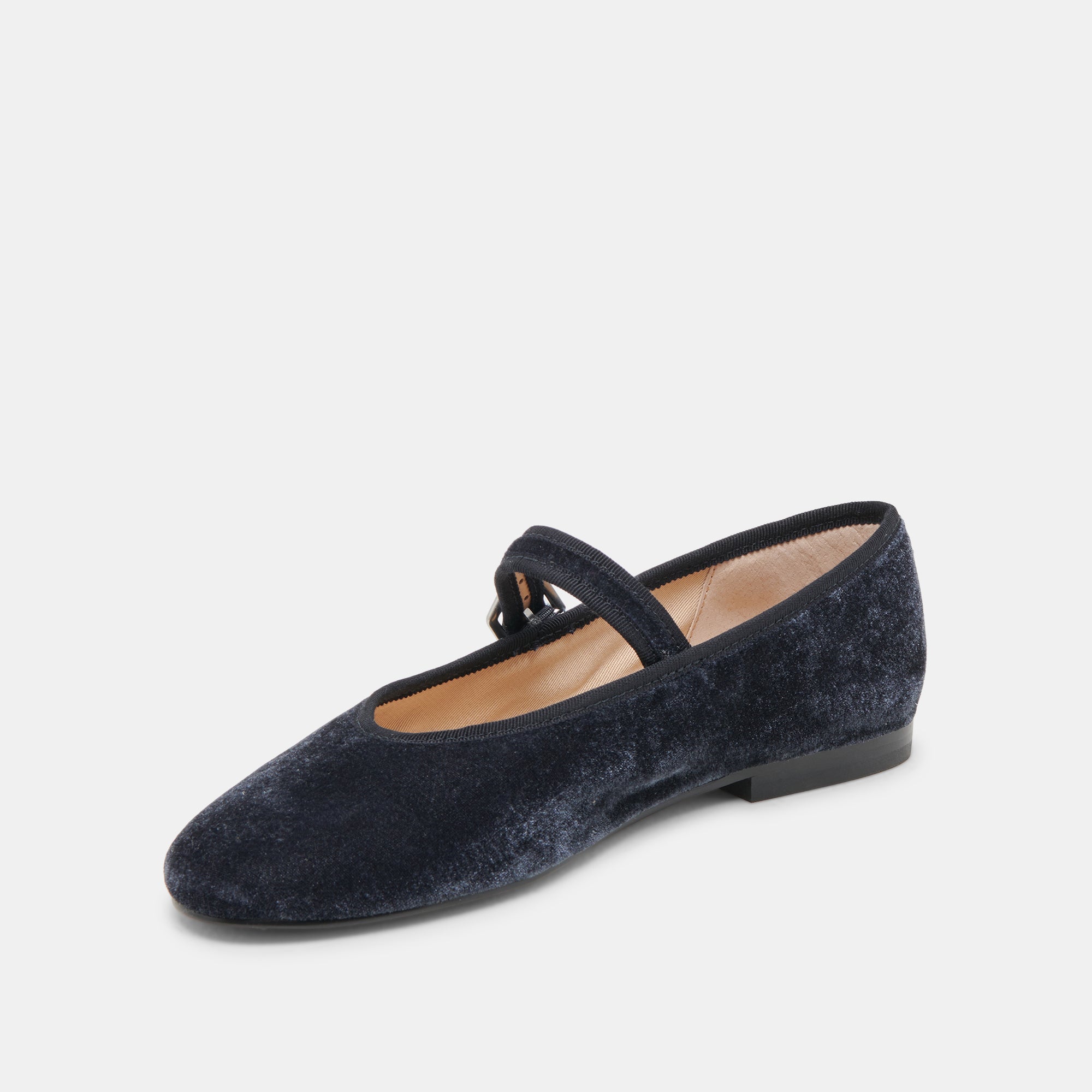 ROSLYN BALLET FLATS DUSTY BLUE VELVET | Women Dolce Vita