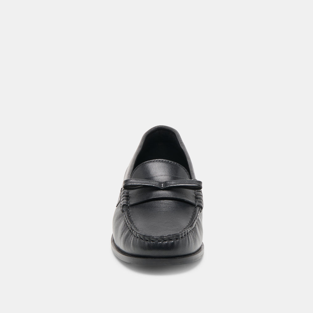 Barney Black Leather Loafers | Dolce Vita Women