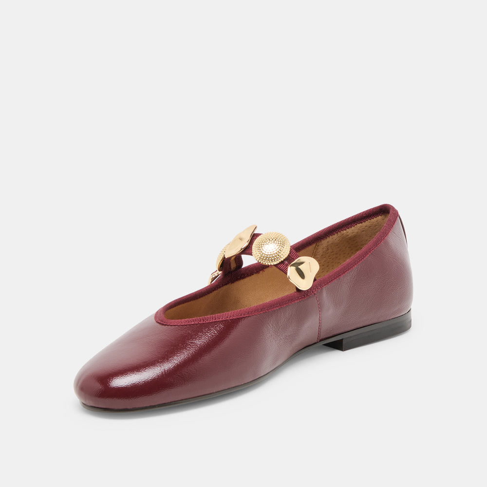 Relan Oxblood Leather Ballet Flats | Dolce Vita Women