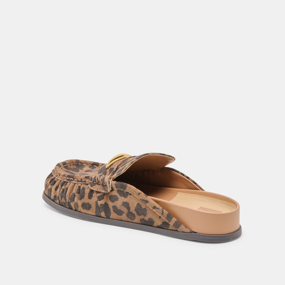 Jodero Brown Leopard Printed Suede Flats | Women Dolce Vita
