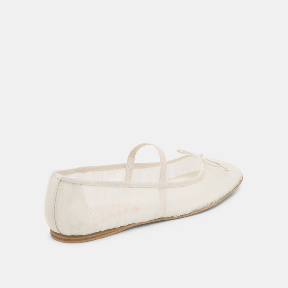 Raeven White Tulle Ballet Flats | Dolce Vita Women