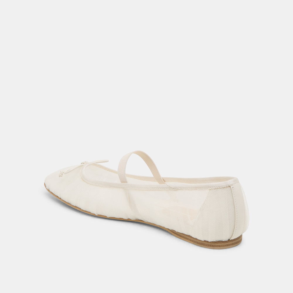Raeven White Tulle Ballet Flats | Dolce Vita Women
