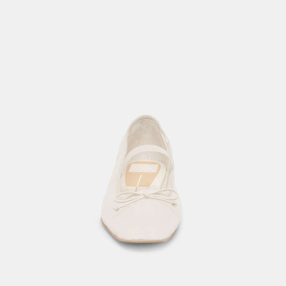 Raeven White Tulle Ballet Flats | Dolce Vita Women