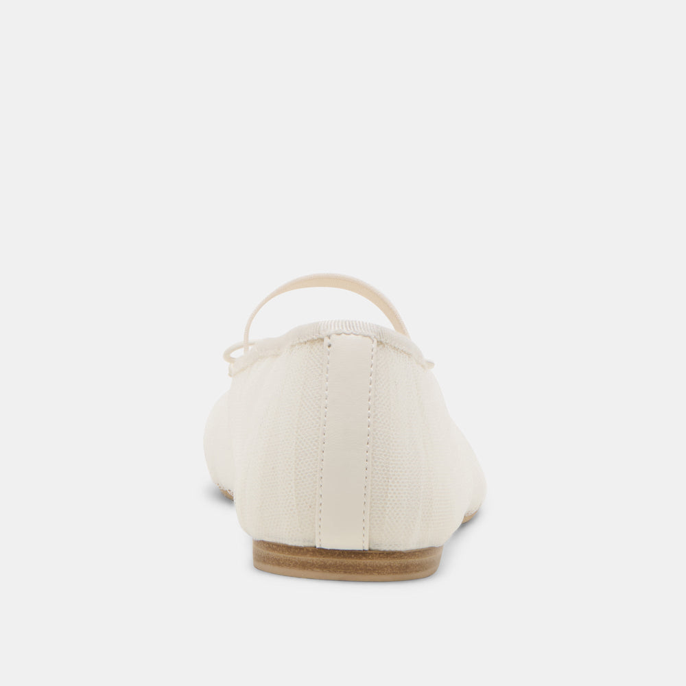 Raeven White Tulle Ballet Flats | Dolce Vita Women